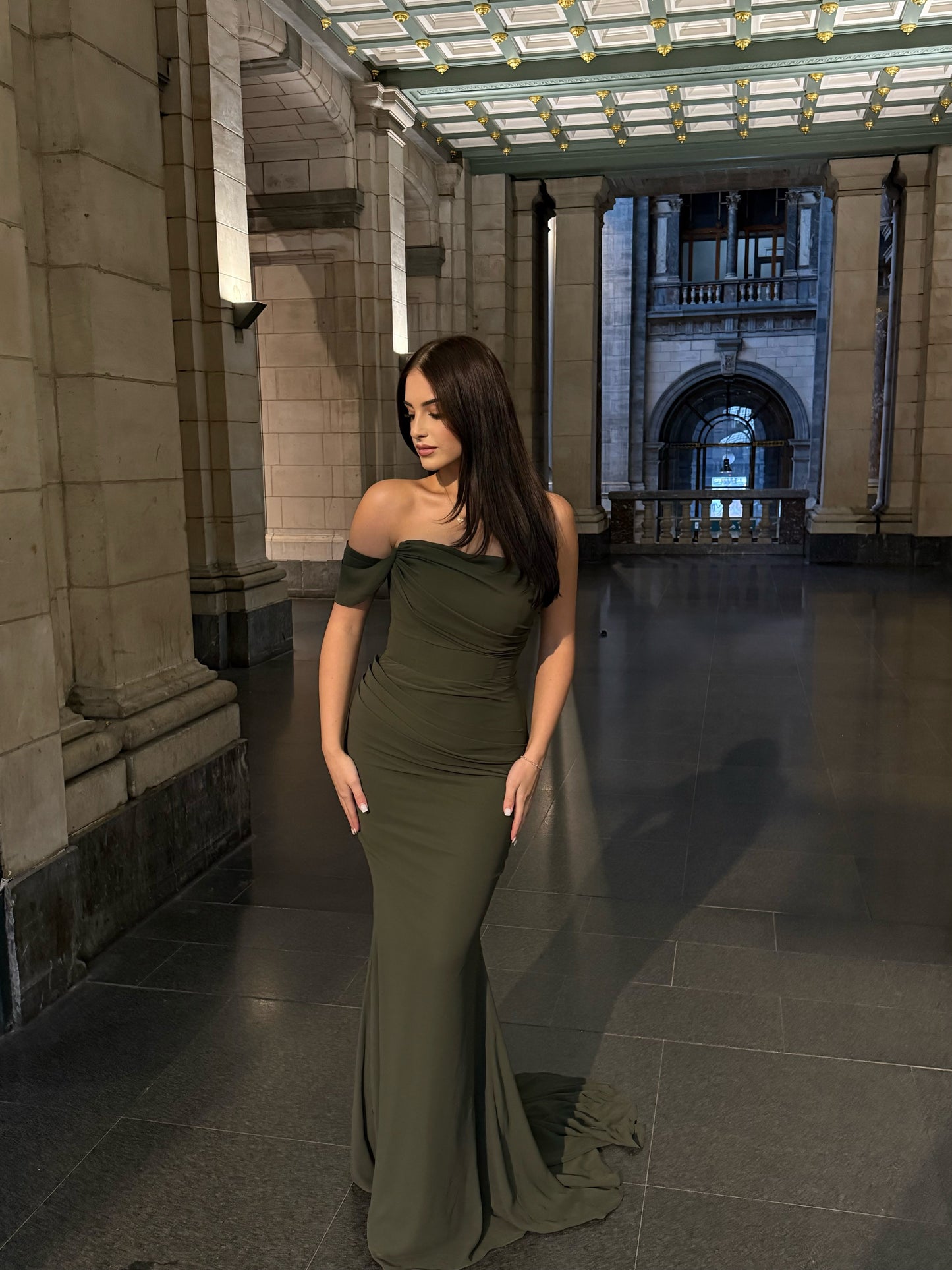 The Elvana dress green