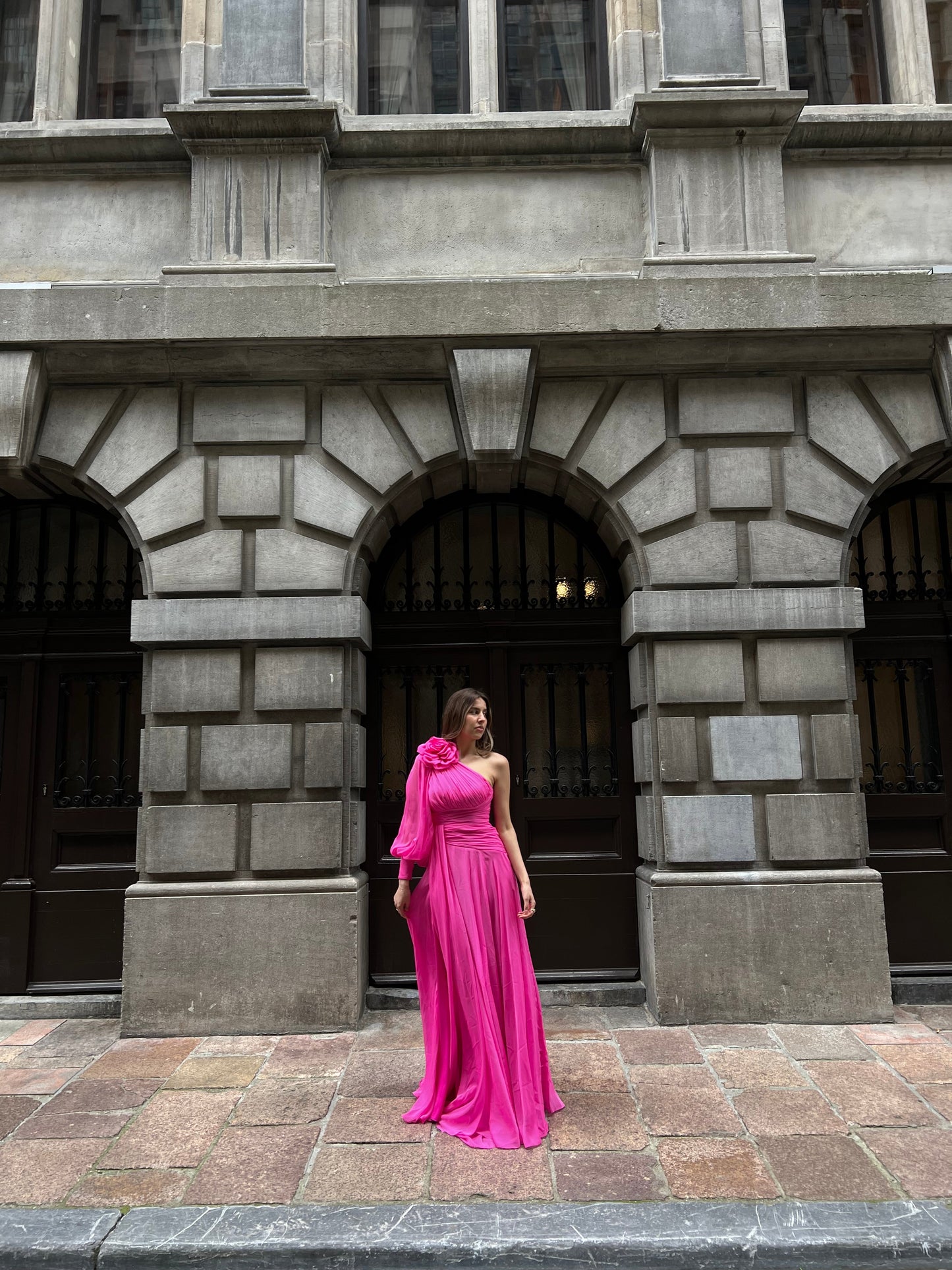 The Hira dress fushia