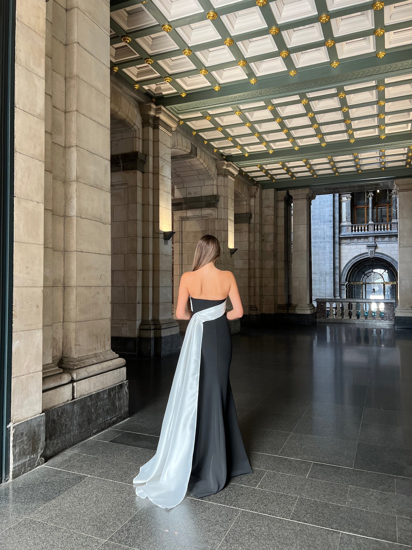 The Melina dress black&white