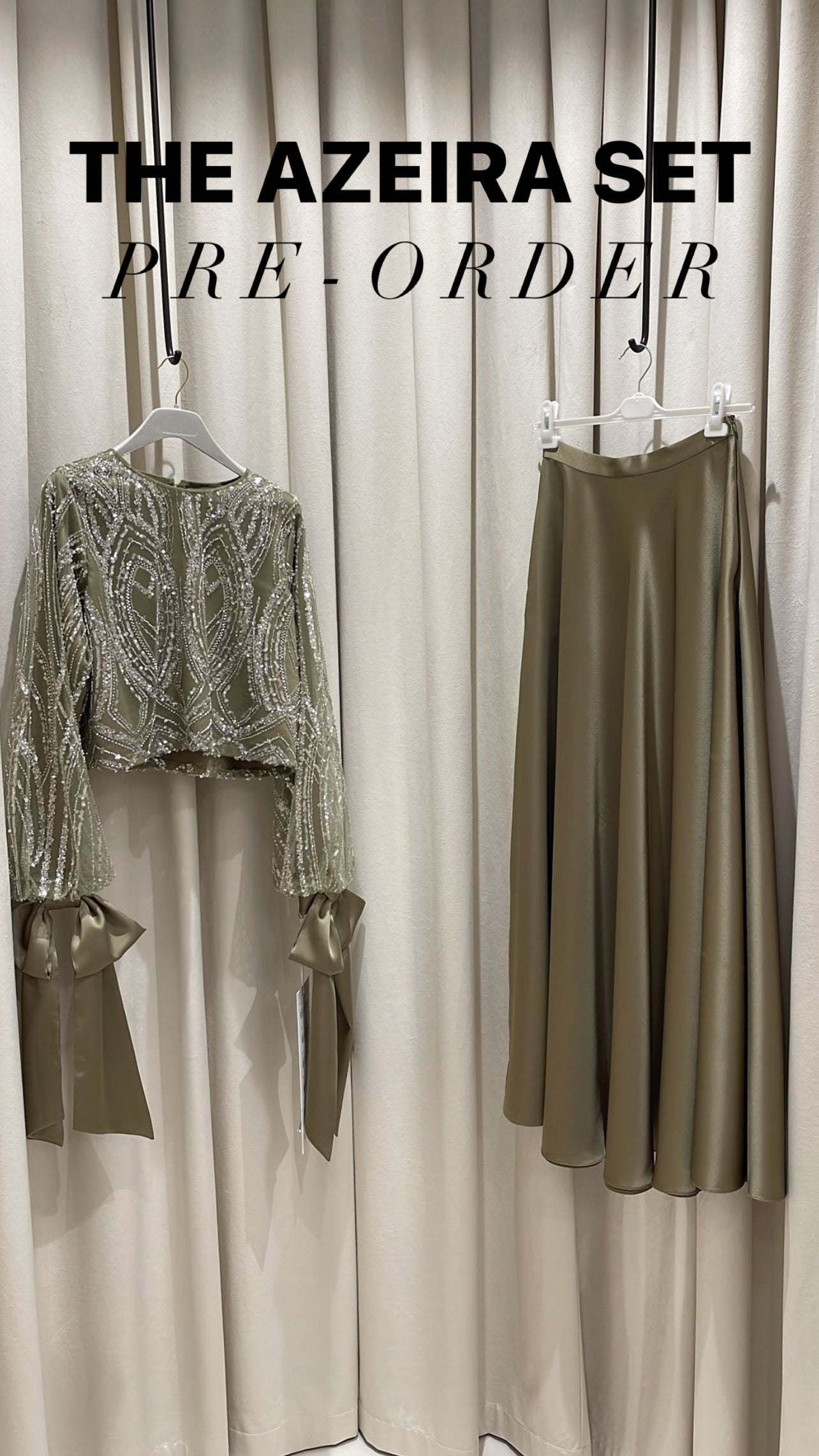 The Azeira two piece set green