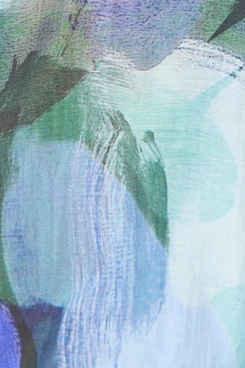 AMONG THE BRAVE - ASSENT TOP - Blue abstract Print