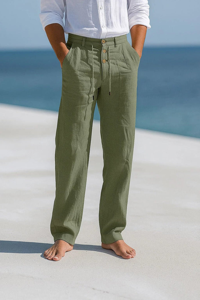 BREATHABLE LINEN TROUSERS FOR MEN 6