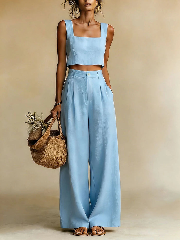 Peachy Palazzo Pants Set 4