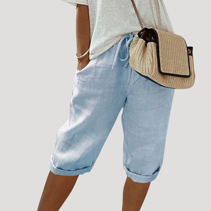 Women’s Casual Linen Bermuda Shorts 5