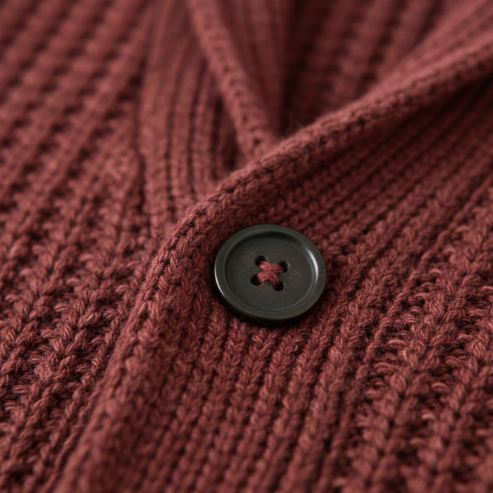 Men’s Collar Knit Cardigan – Classic Button-Up Sweater