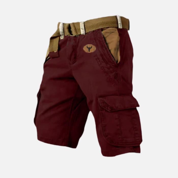 Men's Tactical Cargo Shorts Multi Pocket Belted