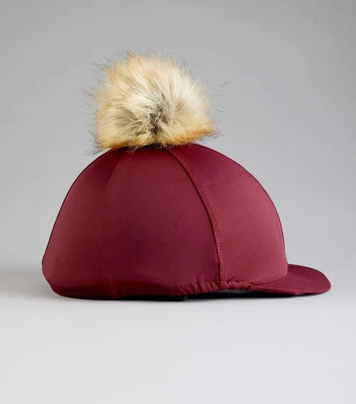 PEI Jersey Hat Silk with Faux Fur Pom Pom - helmet covers