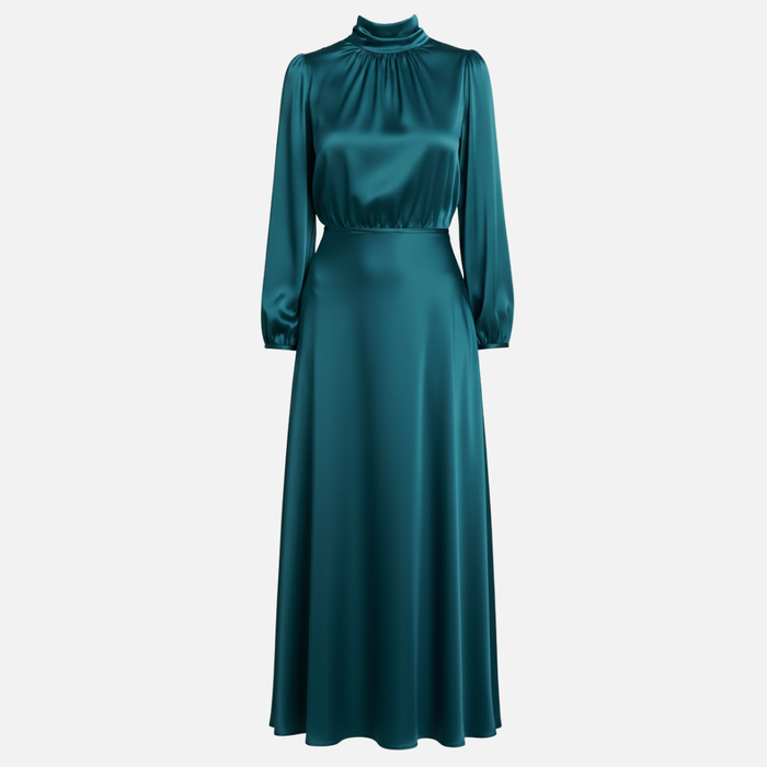Women’s Elegant Satin Midi Dress