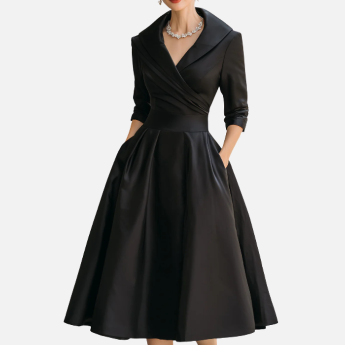 Women’s Elegant Wrap Midi Dress
