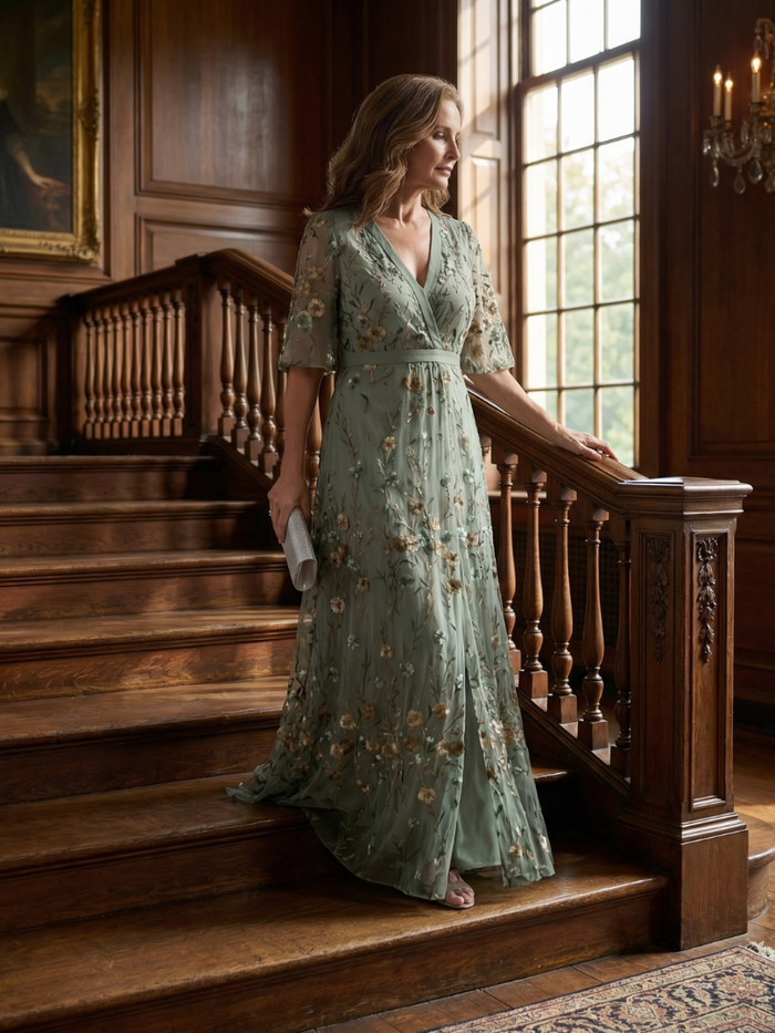 Selora Maxi Dress | Halter Neckline, Floral Summer Dress for Wedding Guests 4