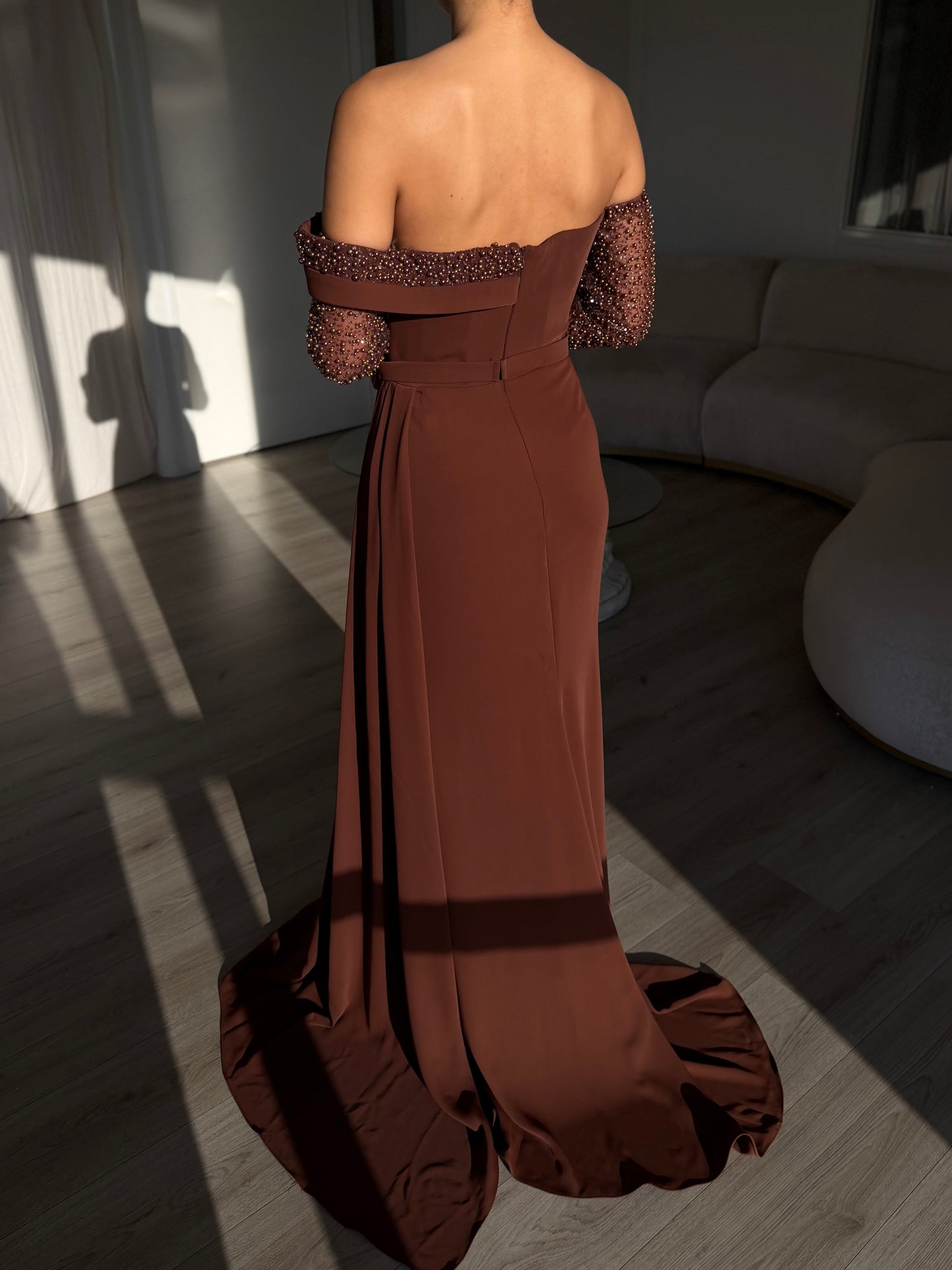 The Inci dress brown