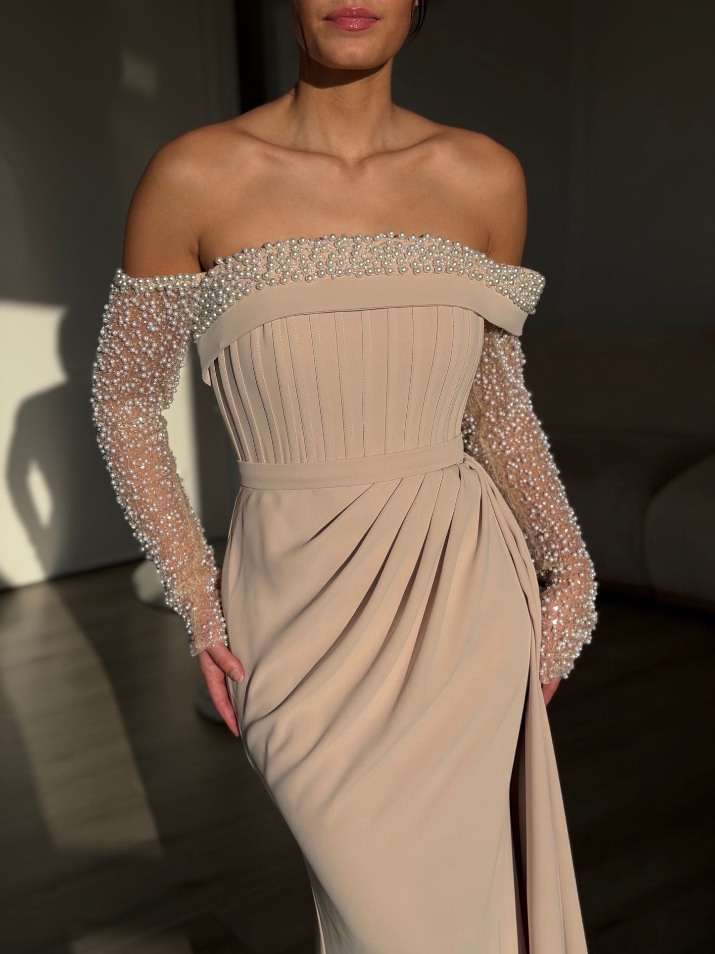 The Inci dress beige