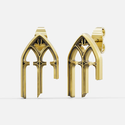 GOTHIC ARCH ELEGANCE STUD EARRINGS