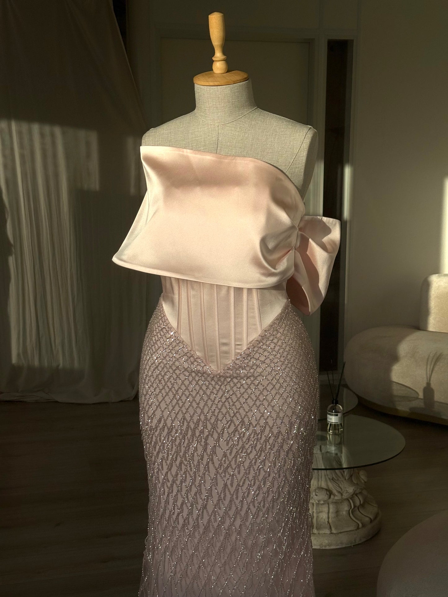 The Desna dress soft pink