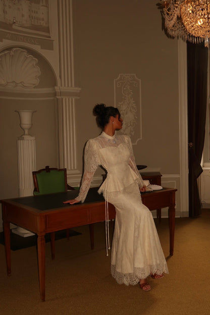 The Evelina Suit ivory