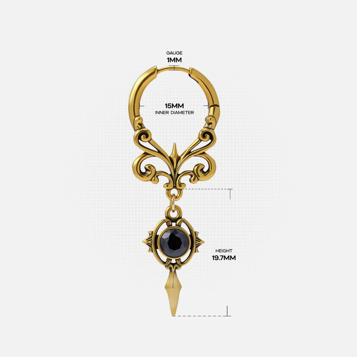 GOTHIC CREST EARRINGS