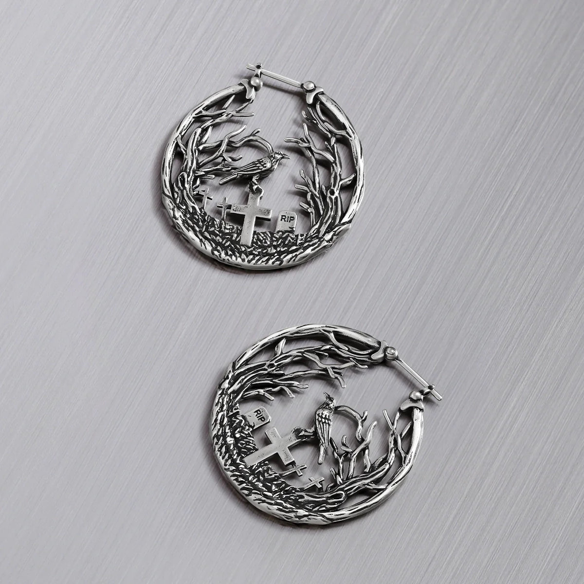 GRAVEYARD RAVEN EARRINGS