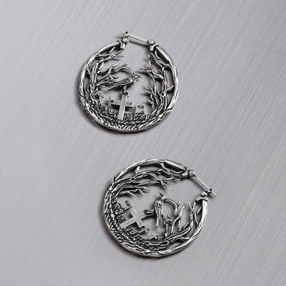 GRAVEYARD RAVEN EARRINGS