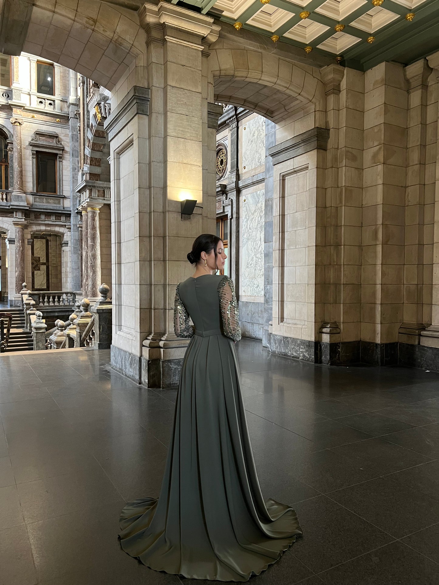 The Yusra dress green