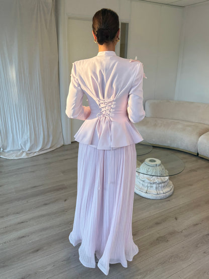 The Marie-Stella suit soft pink