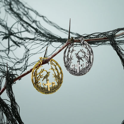 GRAVEYARD RAVEN EARRINGS