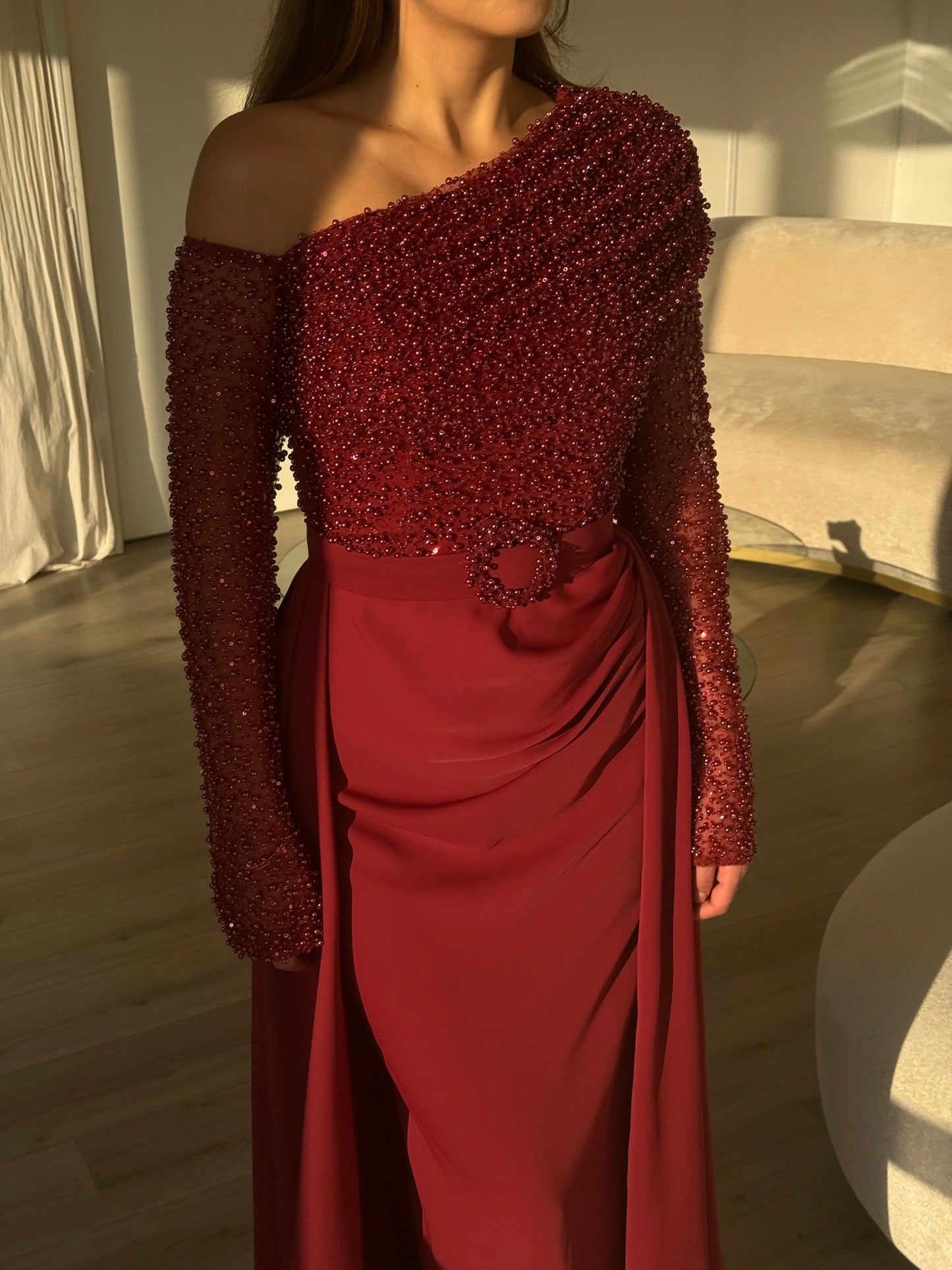 The Defne dress burgundy