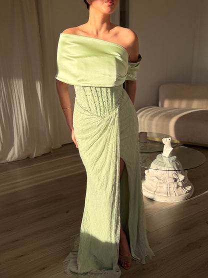 The Delia dress green
