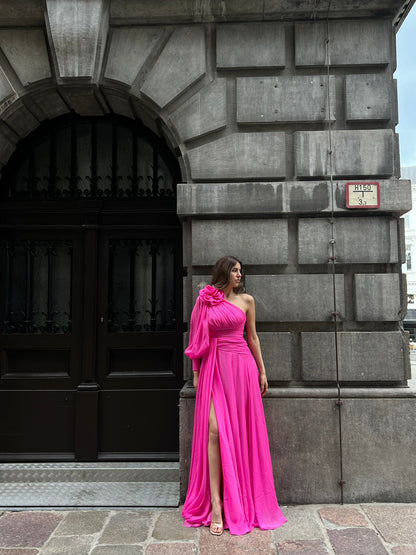 The Hira dress fushia