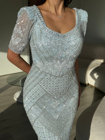 The Huda dress blue