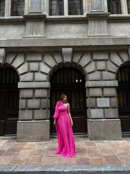 The Hira dress fushia