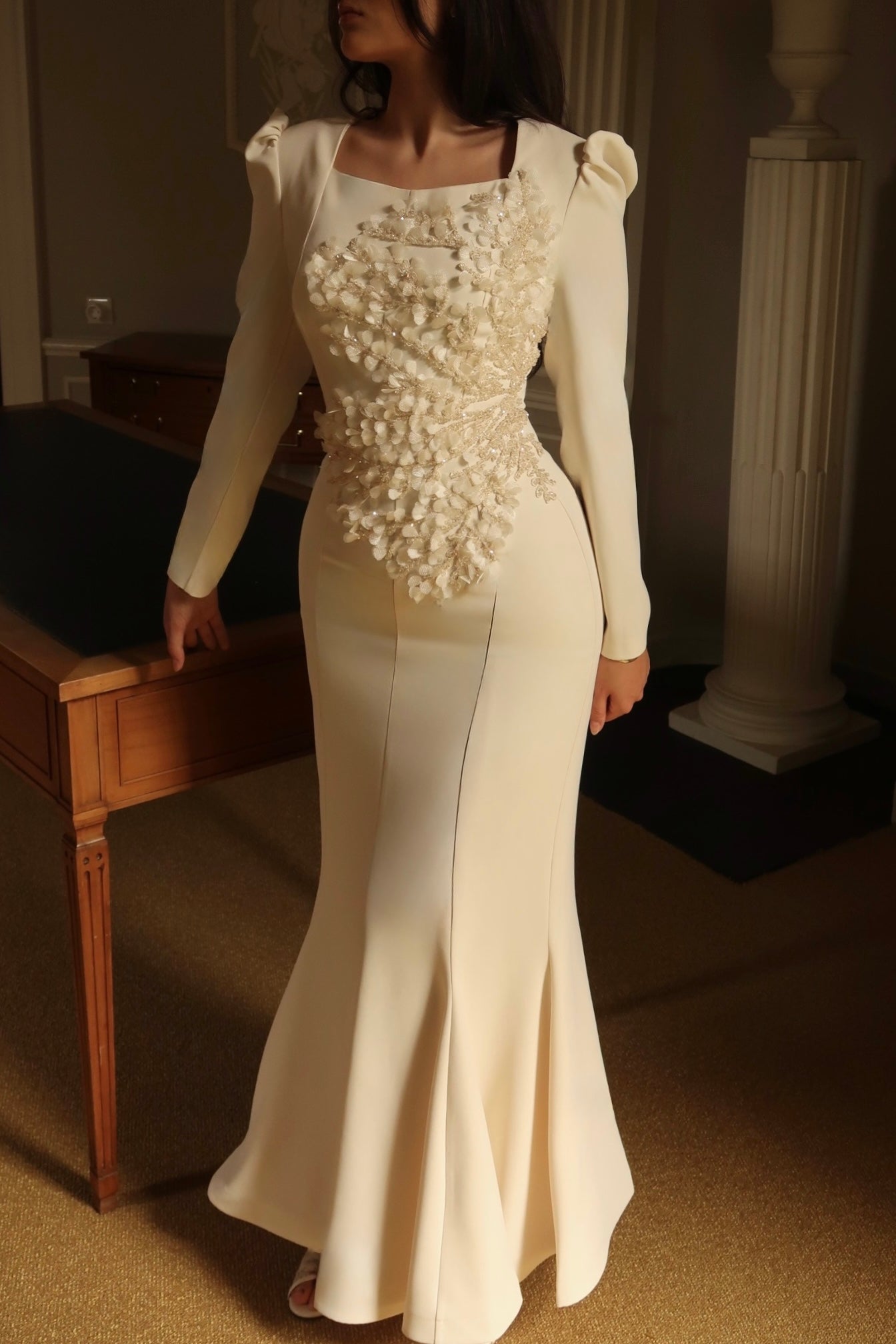 The Alessia dress ivory