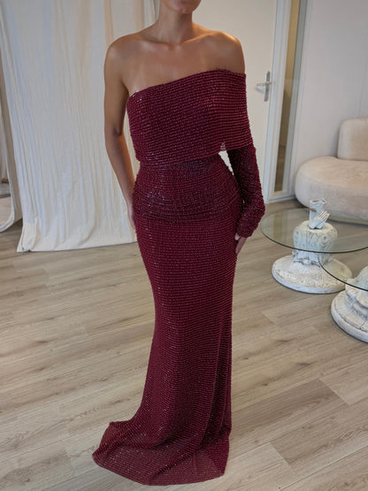 The Mayal dress burgundy