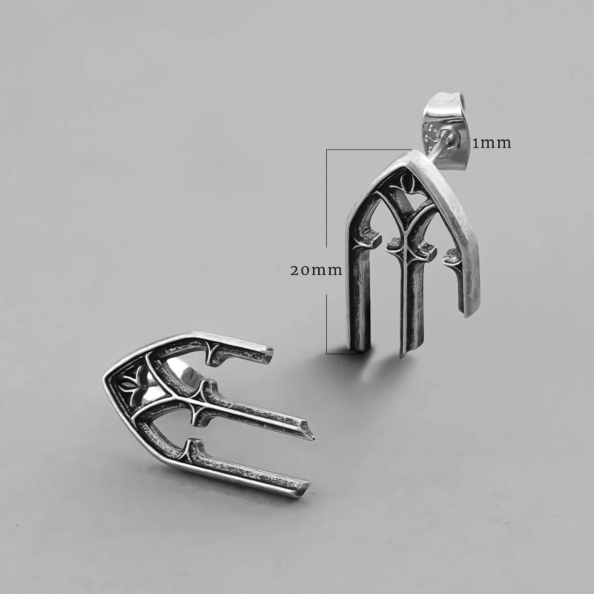 GOTHIC ARCH ELEGANCE STUD EARRINGS