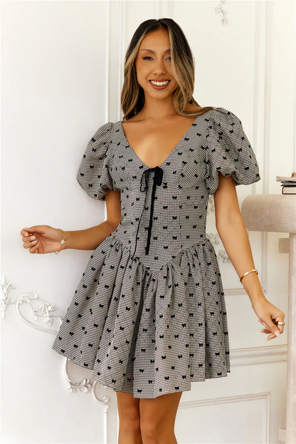 Bows Of Enchantment Mini Dress Brown