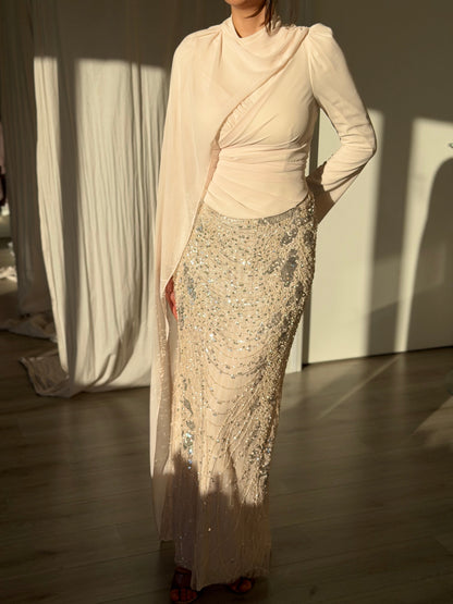 The Zerin dress beige