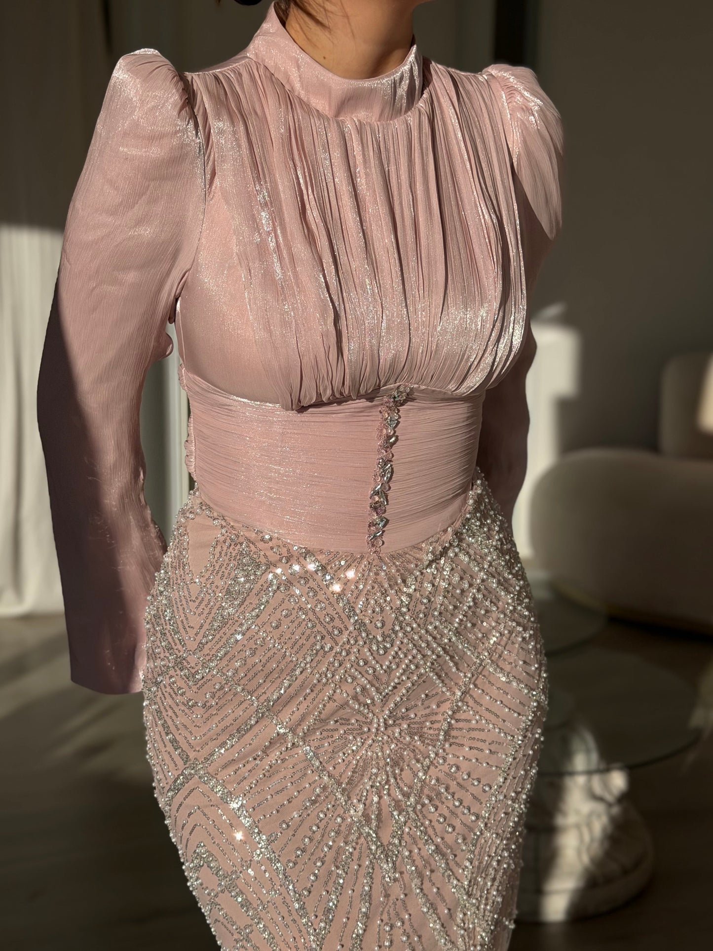 The Derya dress soft pink