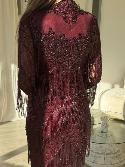 The Selina dress burgundy
