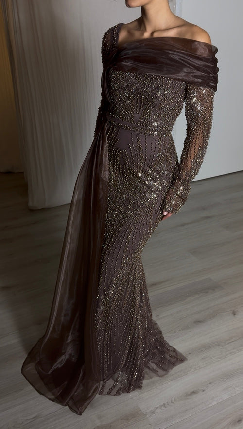 The Lora dress brown