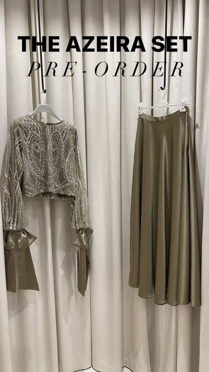The Azeira two piece set green