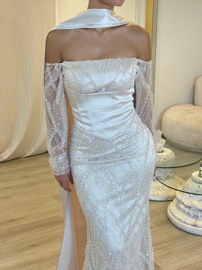 The Alisa dress beige