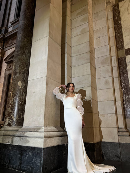 The Dafina dress white