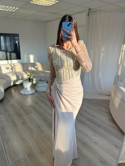 The Anna dress beige