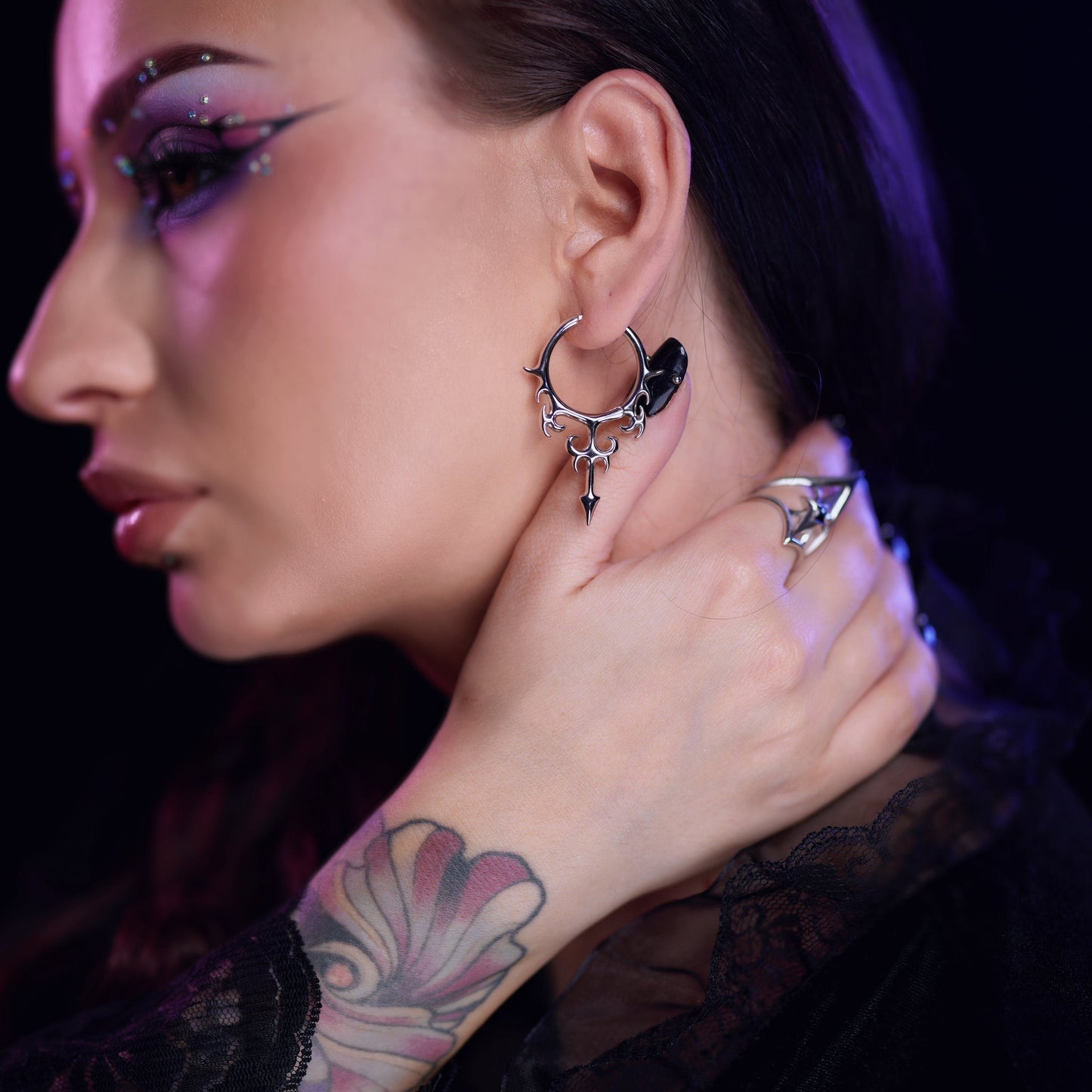 HELLFLAME BLADE EARRINGS