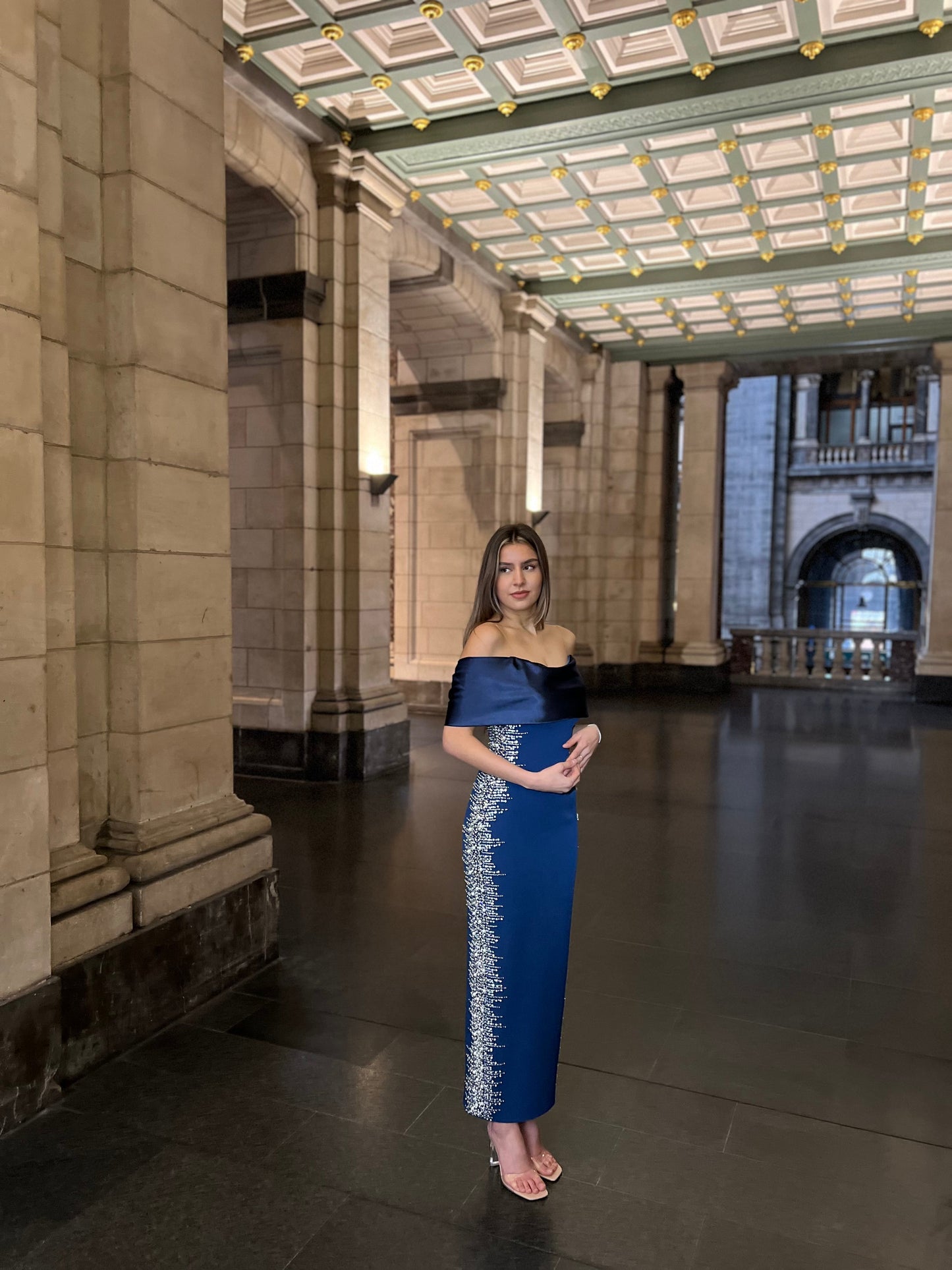 The Meral dress blue