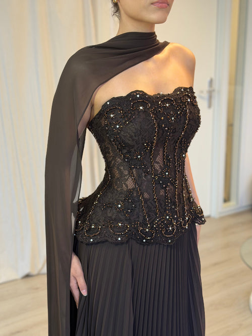 The Arya dress brown