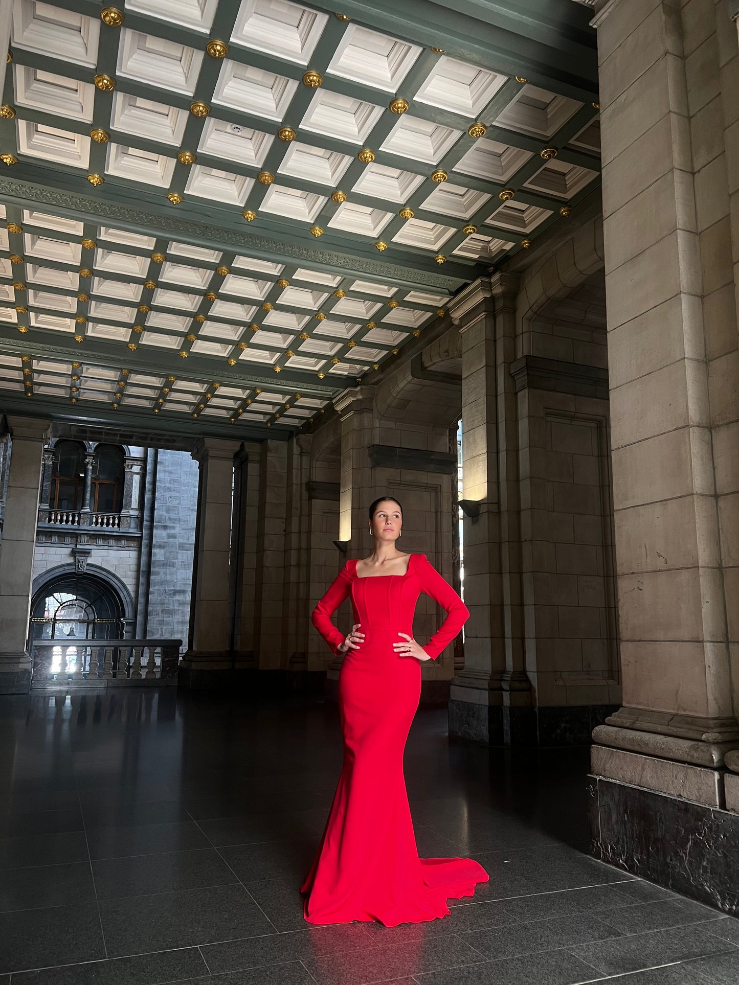 The Adina dress red