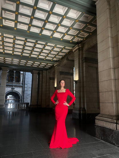 The Adina dress red