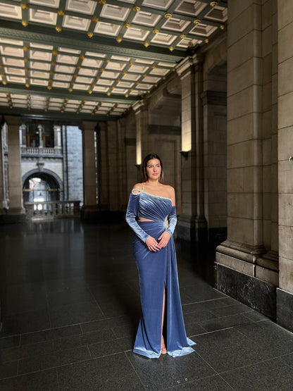 The Sude dress blue