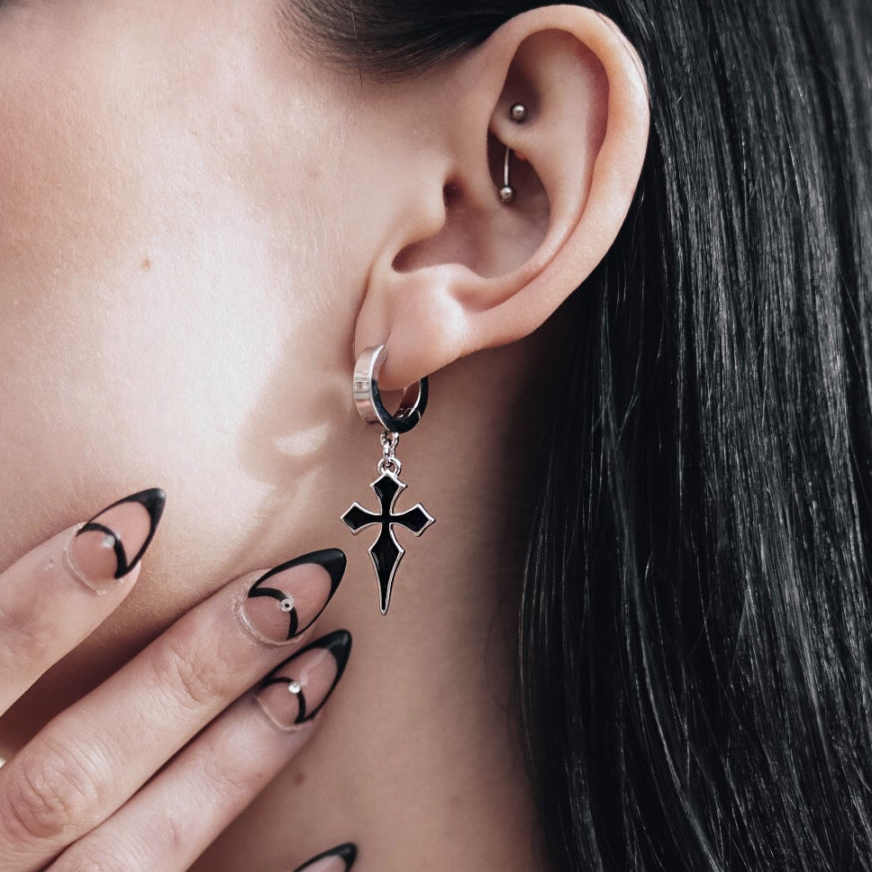 GOTHIC CROSS EARRINGS
