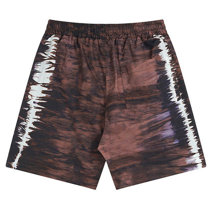 AMIRI Tie-dye letter logo printed casual shorts
